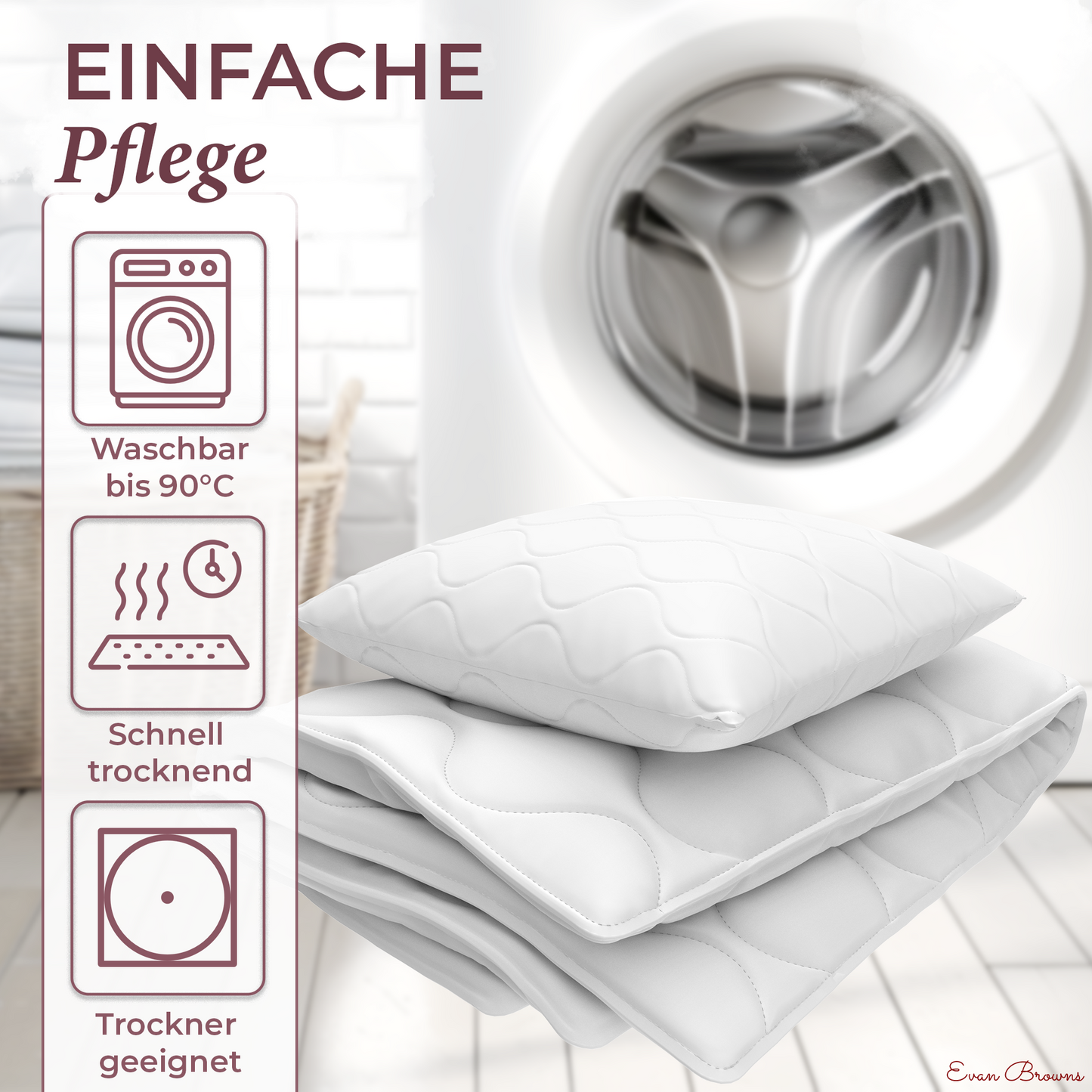 Bettenset - Bettdecke mit Kissen