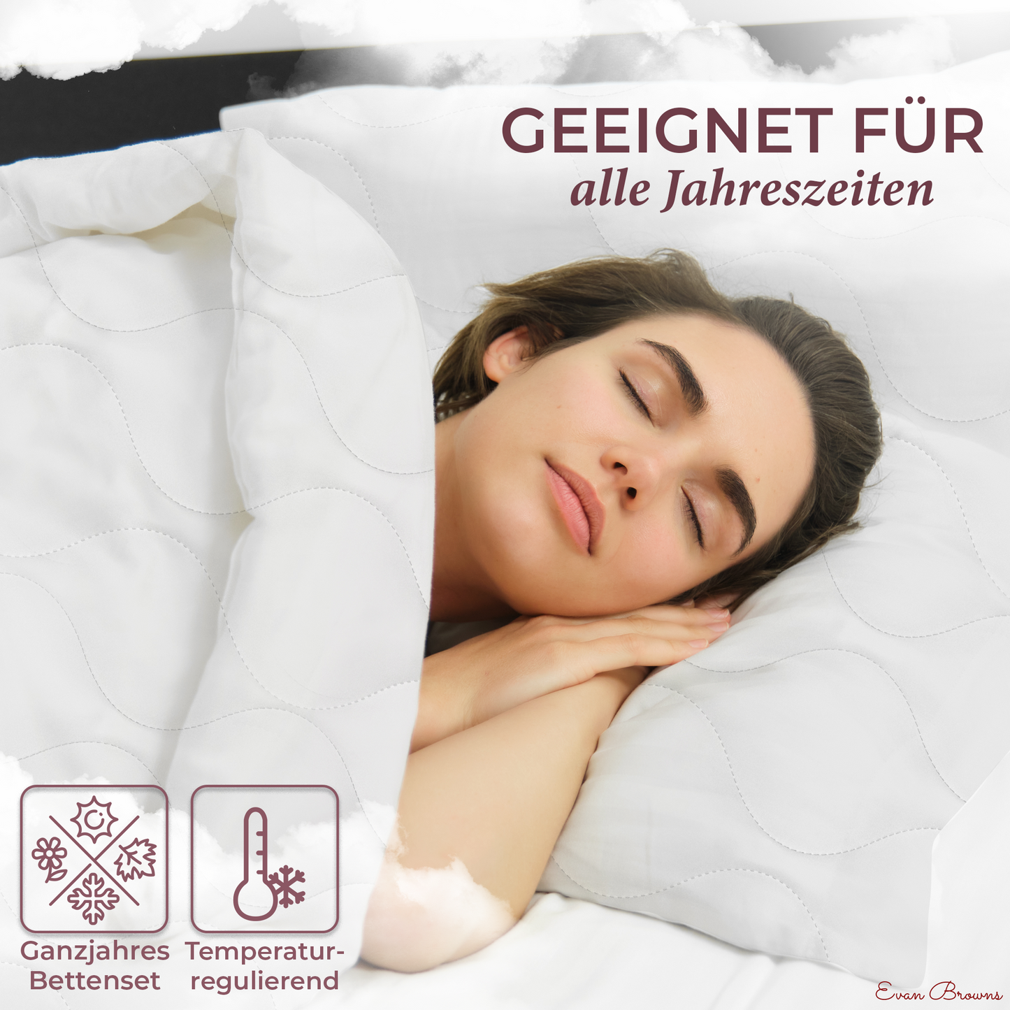 Bettenset - Bettdecke mit Kissen