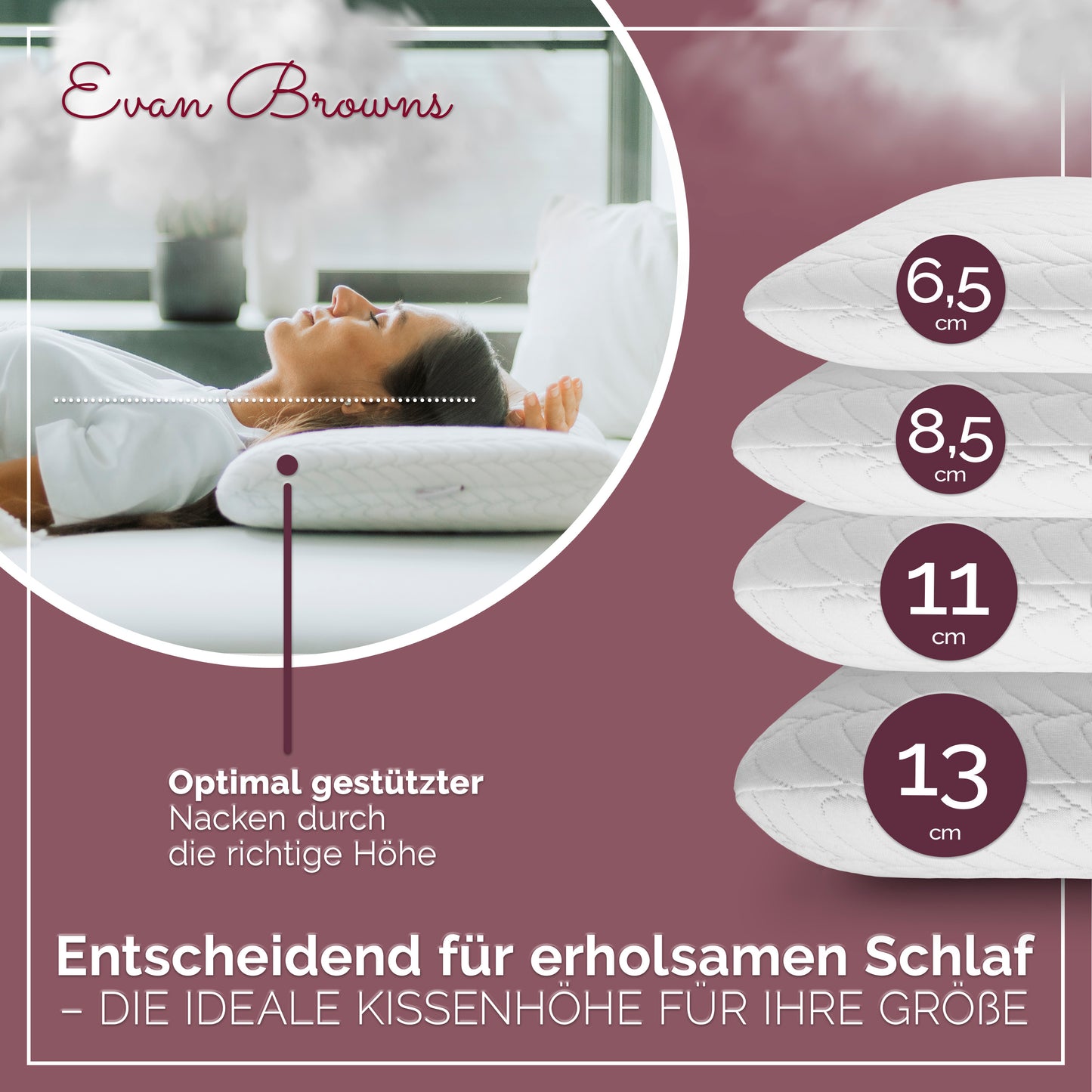 Nackenstützkissen für jede Schlafposition